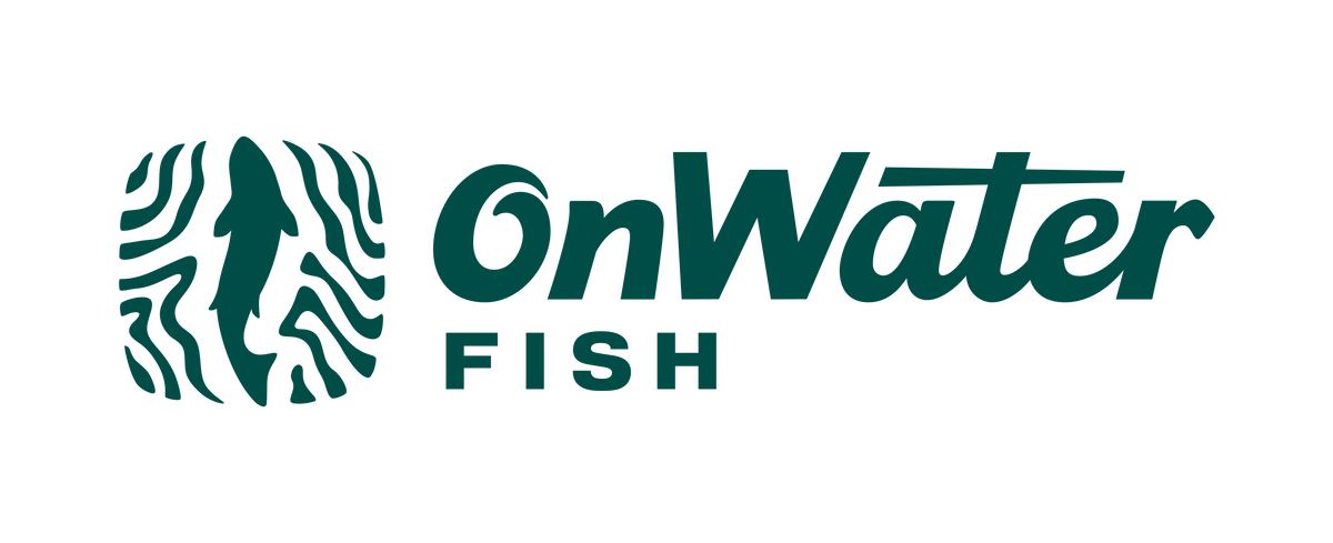 OnWater Fish logo featuring a stylized fish icon and the text “OnWater Fish.”